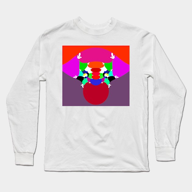 Clown Face Long Sleeve T-Shirt by Molecular Invention